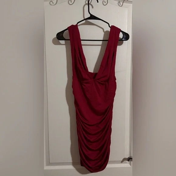 Women's Sexy Bodycon Sleeveless Small burgundy christmas new year party - Picture 4 of 7
